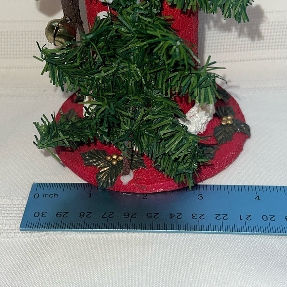 Santa Figurine Jingle Bells Whimsical Metal Beard Christmas Tree‎ EUC - Picture 9 of 11